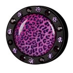 Crystal Picture Plug - Screw - Pink Leopard