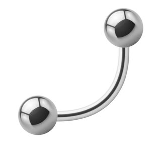 Bananabell Piercing - Titanium - Silver - 1.2mm - [01.] - 1.2 x 5 mm (Balls: 3mm)