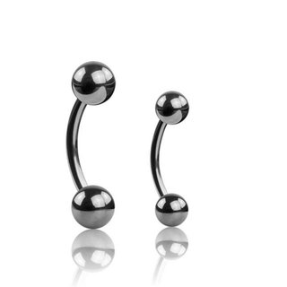 Bananabell Piercing - Titanium - Silver - 1.2mm - [01.] - 1.2 x 5 mm (Balls: 3mm)