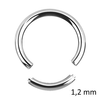 Segment Ring - Steel - Silver - 1.2mm - [02.] - 1.2 x 7 mm