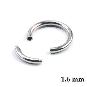 Segment Ring - Steel - Silver - 1.6mm - [03.] - 1.6 x 8 mm