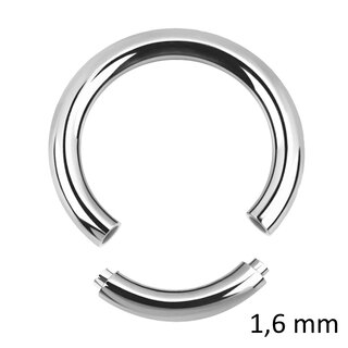 Segment Ring - Steel - Silver - 1.6mm - [04.] - 1.6 x 9 mm