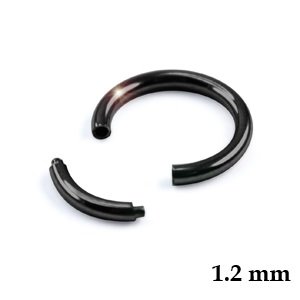 Segment Ring - Steel - Black - 1.2mm - [01.] - 1.2 x 6 mm