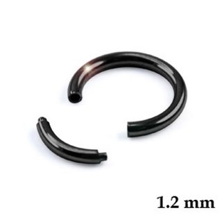 Segment Ring - Steel - Black - 1.2mm - [02.] - 1.2 x 7 mm