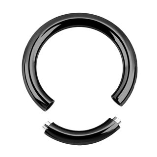 Segment Ring - Steel - Black - 1.6mm - [04.] - 1.6 x 9 mm