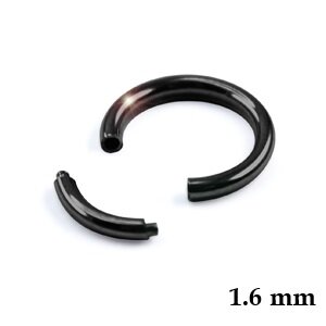 Segment Ring - Steel - Black - 1.6mm - [06.] - 1.6 x 11 mm