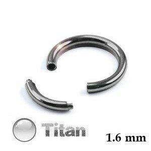 Segment Ring - Titanium - Silver - 1.6mm - [01.] - 1.6 x 6 mm