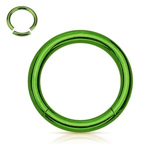 Segment Ring Piercing - Green - [4.] - 1.6 x 12 mm