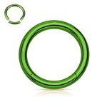 Segment Ring Piercing - Green - [4.] - 1.6 x 12 mm