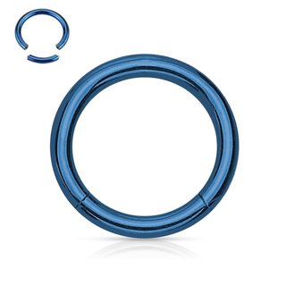 Segement Ring Piercing - Blue - [4.] - 1.6 x 12 mm
