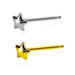 Nose Stud straight - Star - [01.] - silver