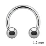 Circular Barbell - Steel - Silver - 1.2mm - [10.] - 1.2 x...