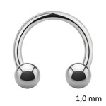 Circular Barbell - Steel - Silver - 1.0mm - [02.] - 1.0 x...