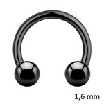 Circular Barbell - Steel - Black - 1.6mm - [02.] - 1.6 x...