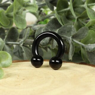 Circular Barbell - Steel - Black - 2.0mm to 6.0mm - [02.] - 2.0 x 10 mm (Balls: 5mm)