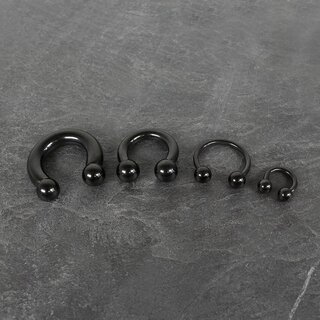Circular Barbell - Steel - Black - 2.0mm to 6.0mm - [02.] - 2.0 x 10 mm (Balls: 5mm)