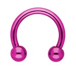 Circular Barbell with Balls - Pink - [1.] - 1.2 x 8 x 3 mm