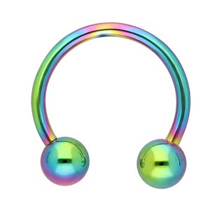 Circular Barbell with Balls - Rainbow - [1.] - 1.2 x 8 x 3 mm