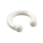 Circular Barbell - Silicone - White - [1.] - 3 x 13 x 5 mm