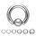 Ball Closure Ring - Steel - Silver - 2.0mm to 6.0mm - [34.] - 4.0 x 25 mm (Ball: 10mm)