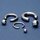 Ball Closure Ring - Steel - Silver - 2.0mm to 6.0mm - [34.] - 4.0 x 25 mm (Ball: 10mm)