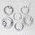 Ball Closure Ring - Steel - Silver - 2.0mm to 6.0mm - [34.] - 4.0 x 25 mm (Ball: 10mm)