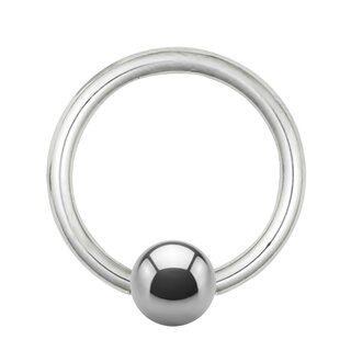 Ball Closure Ring - Steel - Silver - 1.0mm -  [01.] - 1.0 x 6 mm (Ball: 3mm)
