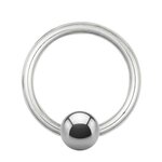 Ball Closure Ring - Steel - Silver - 1.0mm -  [01.] - 1.0...