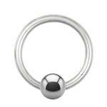 Ball Closure Ring - Steel - Silver - 1.0mm -  [02.] - 1.0...