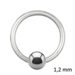 Ball Closure Ring - Steel - Silver - 1.2mm - [03.] - 1.2...