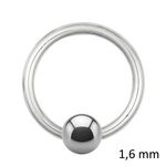 Ball Closure Ring - Steel - Silver - 1.6mm - [11.] - 1.6...