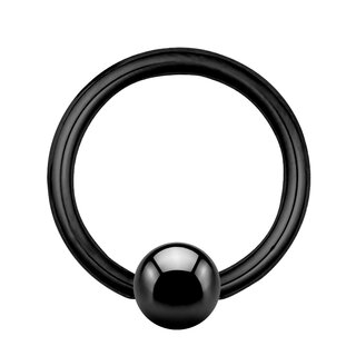 Ball Closure Ring - Steel - Black - 0.8mm - [04.] - 0.8 x 9 mm (Ball: 3mm)