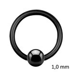Ball Closure Ring - Steel - Black - 1.0mm - [07.] - 1.0 x...