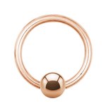 Ball Closure Ring - Rose Gold - [06.] - 1.2 x 8 x 3 mm
