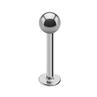Labret Piercing - Titanium - Silver - 1.2mm - [03.] - 1.2 x 8 mm (Ball: 3mm)