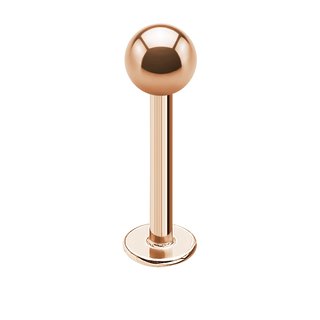 Labret Piercing - Steel - Rose Gold - [02.] - 1.2mm x 6mm (Ball:3mm)