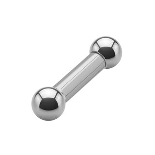 Barbell Piercing - Steel - Silver - 2.0mm to 6.0mm - [02.] - 2.0 x 10 mm (Balls: 5mm)