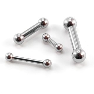 Barbell Piercing - Steel - Silver - 2.0mm to 6.0mm - [14.] - 2.5 x 18 mm (Balls: 6mm)
