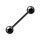 Barbell Piercing - Steel - Black - 1.0mm - [01.] - 1.0 x 5 mm (Balls: 3mm)