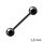 Barbell Piercing - Steel - Black - 1.0mm - [01.] - 1.0 x 5 mm (Balls: 3mm)