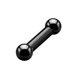 Barbell Piercing - Steel - Black - 2.0mm to 6.0mm - [02.] - 2.0 x 10 mm (Balls: 5mm)