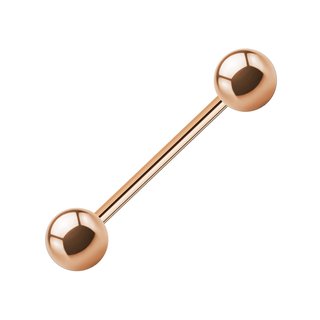 Barbell Piercing - Steel - Rose Gold - [01.] - 1.0 x 6 mm (Balls: 3mm)