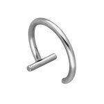 Ear Cuff - Silver - 1 Ring [1.] - 1.2mm x 8mm