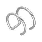 Ear Cuff - Silver - 2 Rings [1.] - 1.2mm x 8mm
