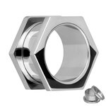 Flesh Tunnel - Steel - Silver - Hexagon