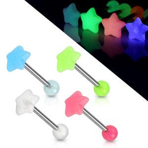 Glow in the dark - Barbell Piercing - Star