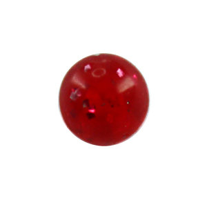 Piercing Ball - Acrylic - Glitter - Red - with Screw