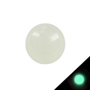 Piercing Ball - Acrylic - Glow in the dark - Clear - with Screw
