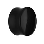 Glass Ear Plug - Black - 6 mm