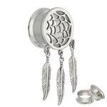 Flesh Tunnel - Silver - Dream Catcher - 30 mm